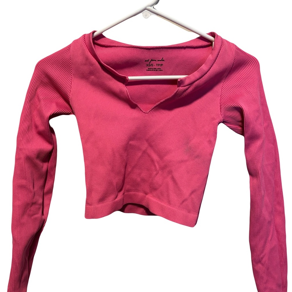 Women's Pink Long Sleeve Top